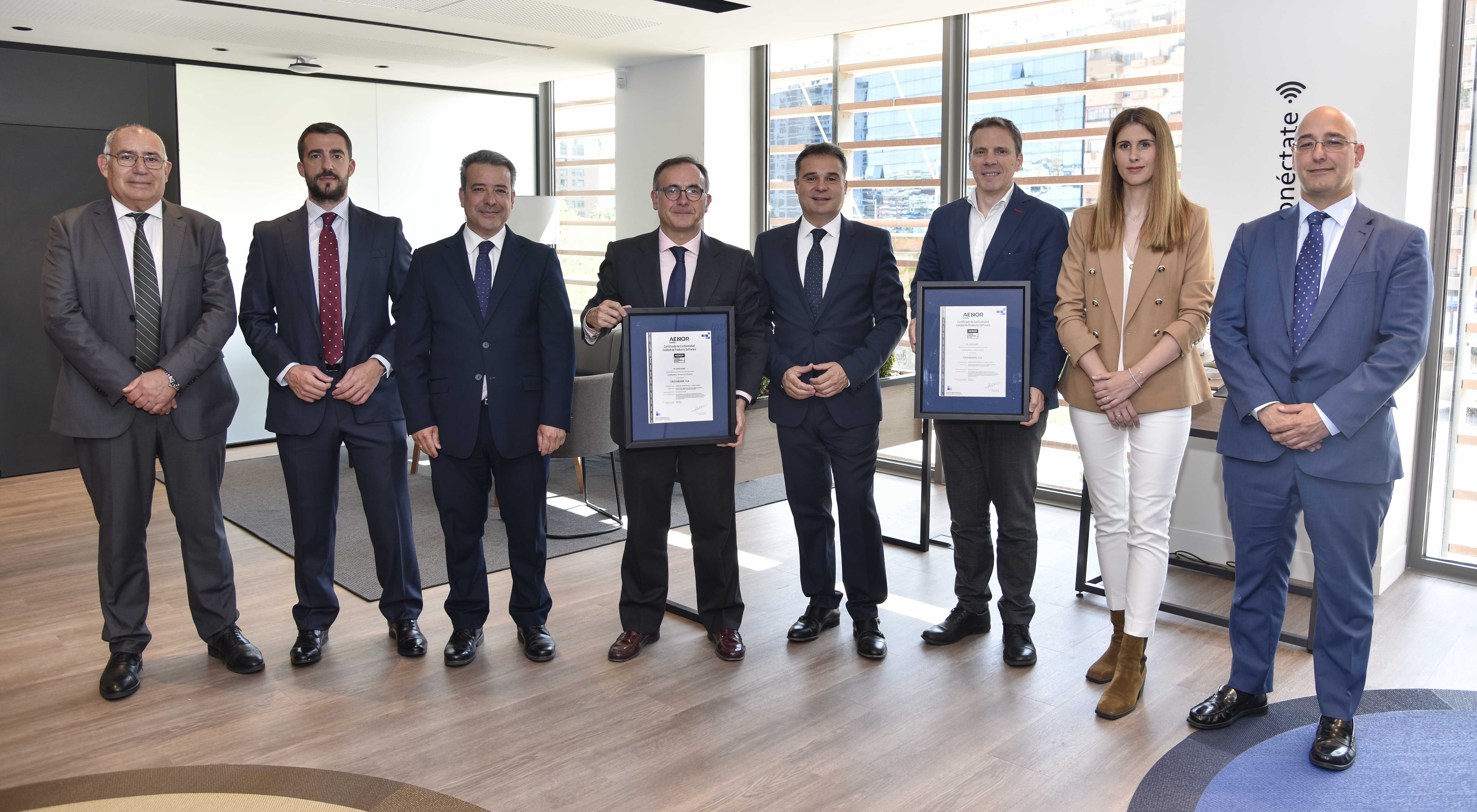 Entrega certificado ISO 25000 CaixaBank